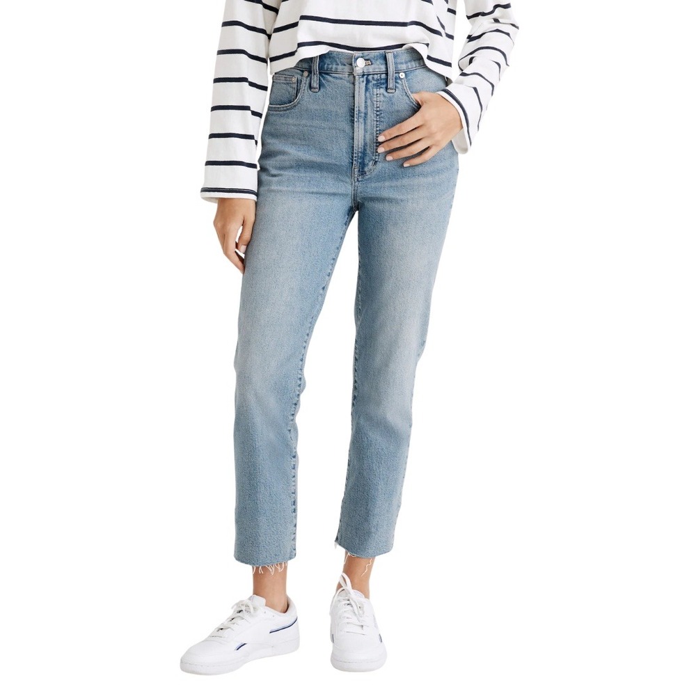 Madewell Jeans Womens Size 27 The Perfect Vintage High Rise Raw Hem Denim Cotton